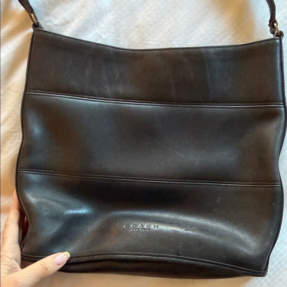 Coach Dark Leather Shoulder Back